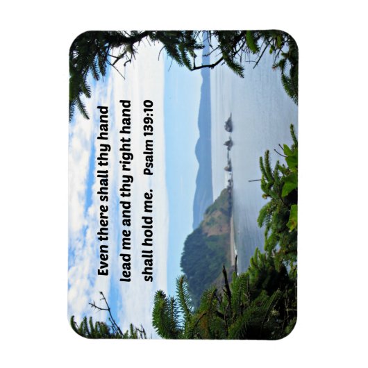 Psalm 139:10 Auch da wird deine Hand mich führen Magnet (Vertikal)