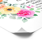 Psalm 139:13-14 Wunderbar Made Floral Christian Fotodruck (Ecke)