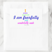 Psalm 139:14 (Aufkleber) Rechteckiger Aufkleber (Tasche)