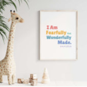 Psalm 139:14 Bibelverse Christliches Kinderzimmer Poster