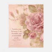 Psalm 139: 14 Fleece-Decke Fleecedecke (Vorderseite)