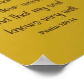 Psalm 139:14 Furchtbar und wunderbar gemacht Poster (Ecke)