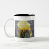 Psalm-139:14 Gelbzebra-Iris Zweifarbige Tasse (Links)