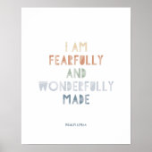 Psalm 139:14 Ich bin furchtbar und wunderbar gemac Poster (Vorne)