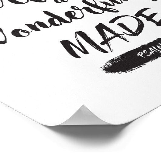 Psalm 139 14 Poster Print (Ecke)