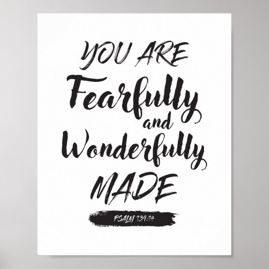 Psalm 139 14 Poster Print (Vorne)