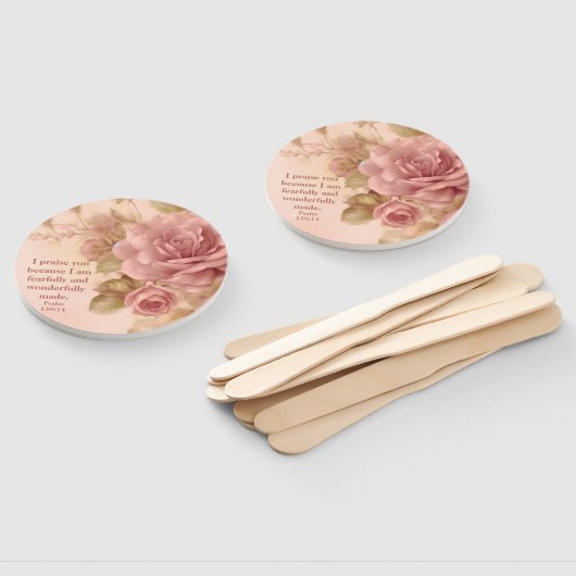 Psalm 139:14 Rose Fächer (Non-assembled)