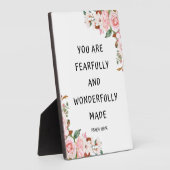 Psalm 139:14, Sie sind furchtbar und wunderbar Fotoplatte (Seite)