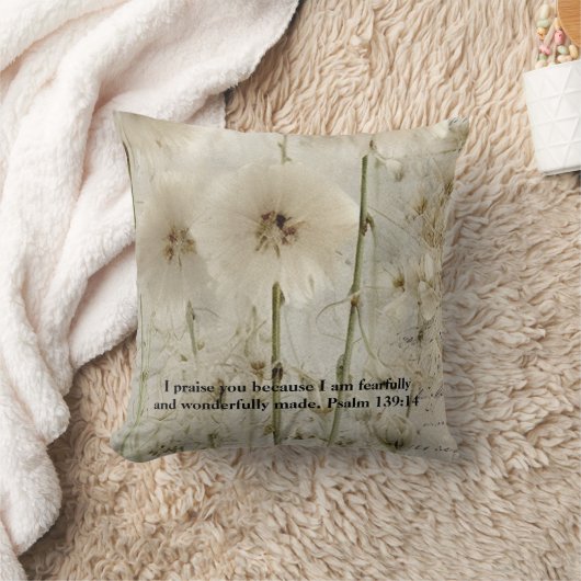 Psalm 139: 14 Throw Pillow Kissen (Decke)