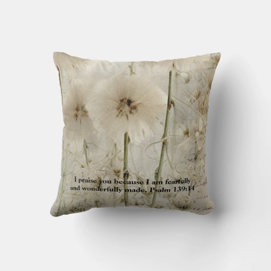 Psalm 139: 14 Throw Pillow Kissen (Rückseite)