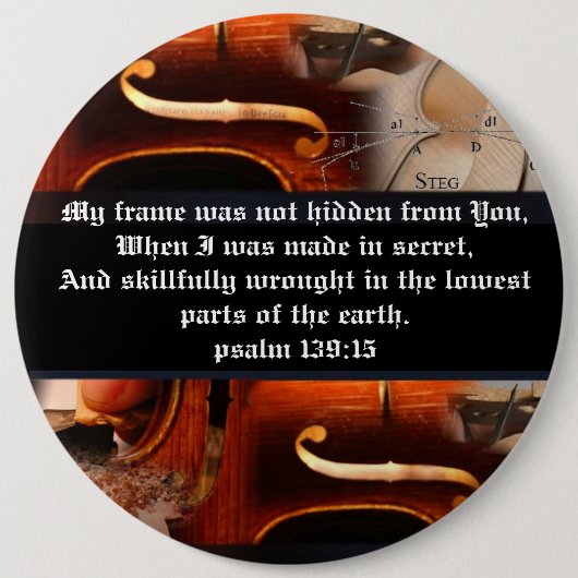 Psalm-139:15 Knopf Button (Vorderseite)