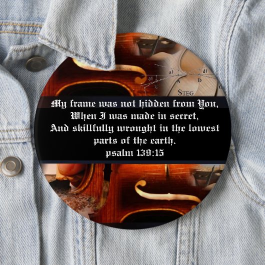 Psalm-139:15 Knopf Button (Beispiel)