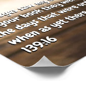 Psalm 139:16 poster (Ecke)
