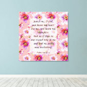 Psalm 139:23-24 Canvas Print Leinwanddruck (Insitu (Holzboden))