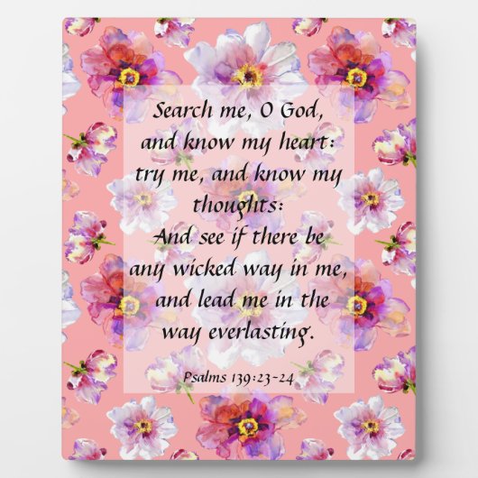 Psalm 139:23-24 fotoplatte (Vorderseite)