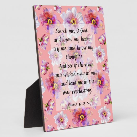 Psalm 139:23-24 fotoplatte (Seite)