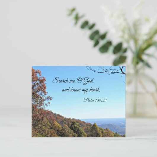 Psalm 139:23 Search me, O God... Postkarte (Stehend Vorderseite)