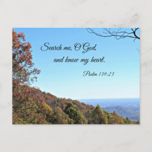 Psalm 139:23 Search me, O God... Postkarte