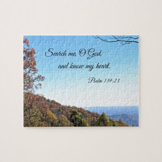 Psalm 139:23 Search me, O God... Puzzle (Horizontal)
