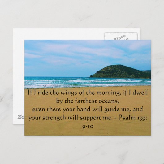 Psalm 139: 9-10 SCHÖNE BIBLICAL QUOTATION Postkarte (Vorne/Hinten)