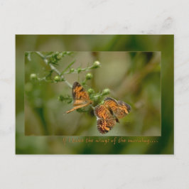 Psalm 139:9 -10 Wenn ich auf den Flügeln des Morge Postkarte