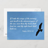 Psalm 139:9-10 Wenn ich die Flügel des Morgens Postkarte (Vorne/Hinten)