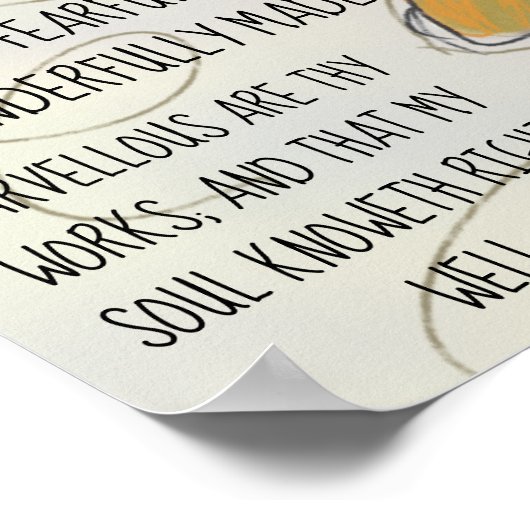 Psalm 139 BibelpreisGiraffe Poster (Ecke)