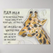 Psalm 139 BibelpreisGiraffe Poster (Vorne)