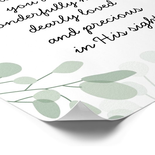 Psalm 139 Kind Gottes Bibelverse Name Poster (Ecke)