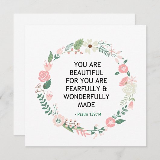 Psalm 139 Sie sind schön (Vorne/Hinten)