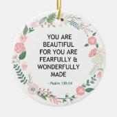 Psalm 139 Sie sind schön Keramik Ornament (Vorne)