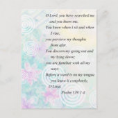 Psalm 139 und Blume Postkarte (Vorderseite)