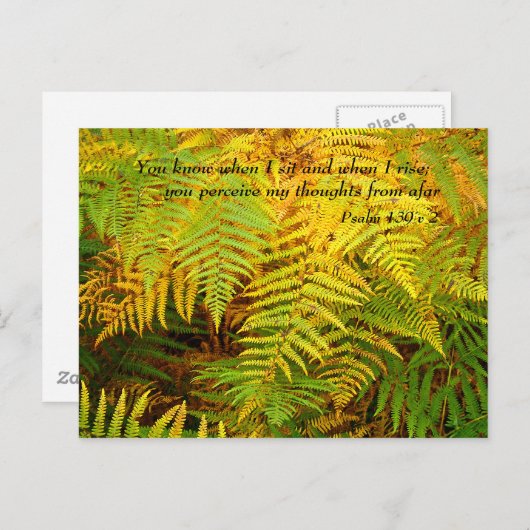 Psalm 139 v 2 | Inspirationswörter Postkarte (Vorne/Hinten)