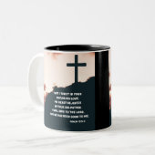 Psalm 13:15 Gesang für das Bibelverse Gottes Zweifarbige Tasse (Vorderseite Links)