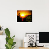 Psalm 141 mit leuchtendem Sonnenuntergang über den Poster (Heimbüro)