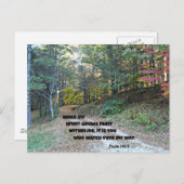 Psalm 142:3 Wenn mein Geist schwach wird... Postkarte (Vorne/Hinten)