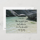 Psalm 142:3 Wenn mein Geist schwach wird.... Postkarte (Vorne/Hinten)