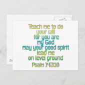 Psalm 143:10 postkarte (Vorne/Hinten)