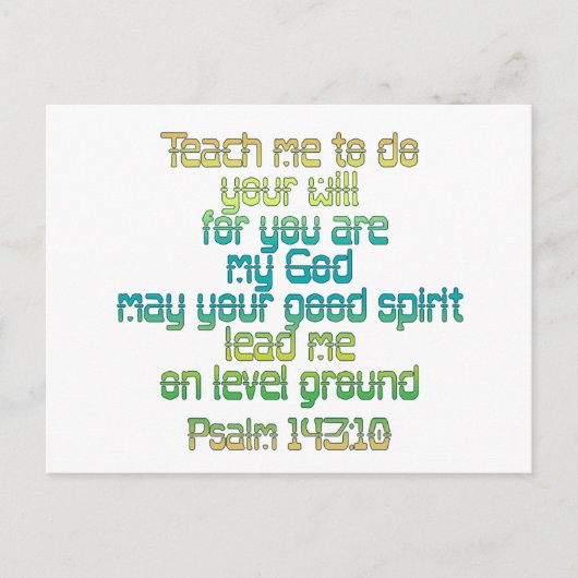 Psalm 143:10 postkarte (Vorderseite)