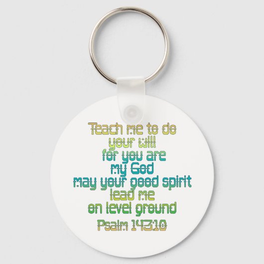 Psalm 143:10 schlüsselanhänger (Vorderseite)