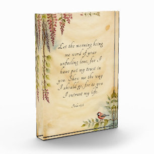 Psalm 143:8 Christliche Bibelvers Kunst Fotoblock