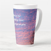 Psalm 143:8 große Latte-Tasse Milchtasse (Rechte Ecke)