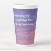Psalm 143:8 große Latte-Tasse Milchtasse (Vorderseite)