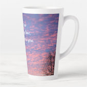 Psalm 143:8 große Latte-Tasse Milchtasse (Rechts)