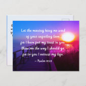 Psalm 143:8 Ich vertraue euch, Bibelverse Postkarte (Vorne/Hinten)