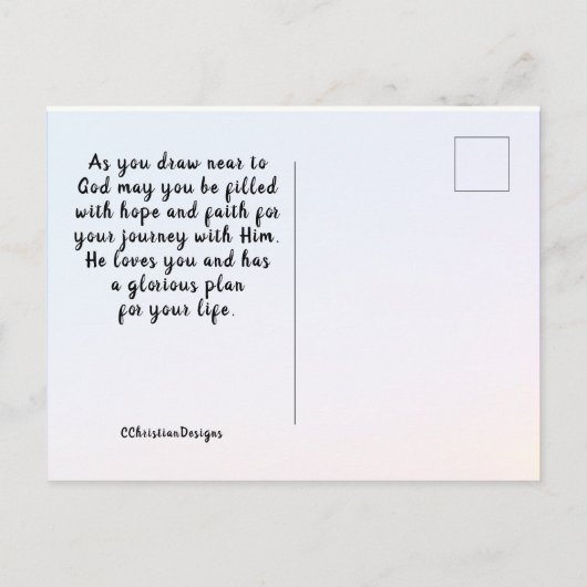 Psalm 143:8 Ich vertraue euch, Bibelverse Postkarte (Rückseite)
