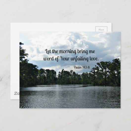 Psalm 143:8 Ließ am Morgen mir das Wort.... Postkarte (Vorne/Hinten)