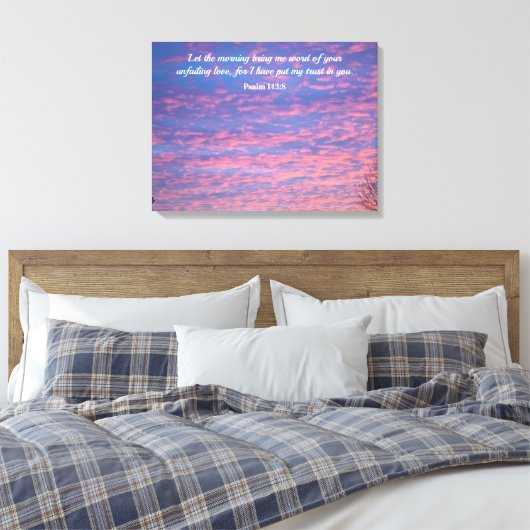 Psalm 143:8 überzogene Canvas Leinwanddruck (Insitu (Schlafzimmer))