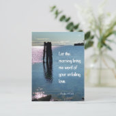 Psalm 143:8 Unausbleibende Liebe-Schrift Postkarte (Stehend Vorderseite)