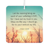 Psalm 143:8 Wort Ihrer unermüdlichen Liebe Autolufterfrischer (Vorderseite)